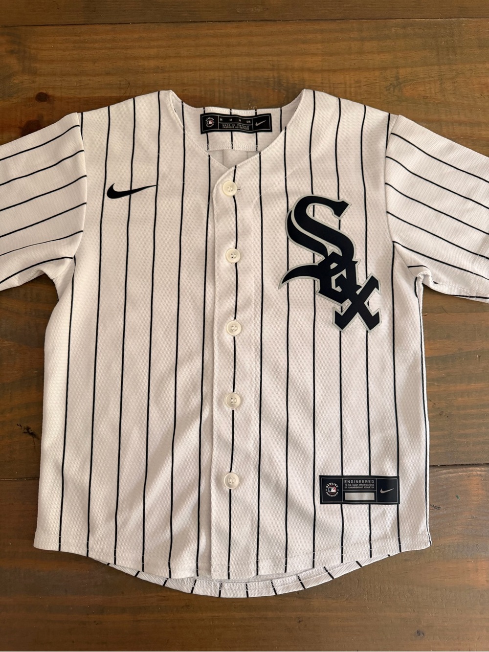 Nike White & Black Chicago White Sox Youth Pinstripe Jersey